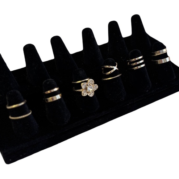 Gold Stacking Rings Set - Picture 2 of 3